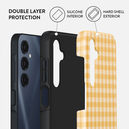 Tuscan Sun - Yellow Plaid Samsung Galaxy A16 Case 2