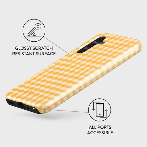 Tuscan Sun - Yellow Plaid Samsung Galaxy A16 Case 3