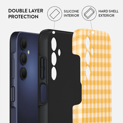 Tuscan Sun - Yellow Plaid Samsung Galaxy A15 4G / 5G Case 2