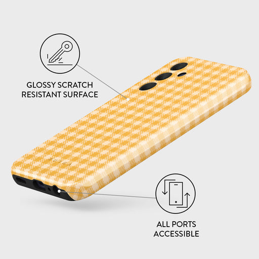Tuscan Sun - Yellow Plaid Samsung Galaxy A15 4G / 5G Case 3