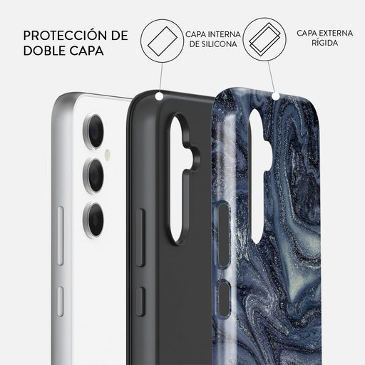 Navy Trench - Samsung Galaxy A55 Funda 2