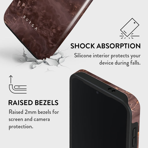 Fire Wood - Brown Marble Samsung Galaxy S24 FE Case 4
