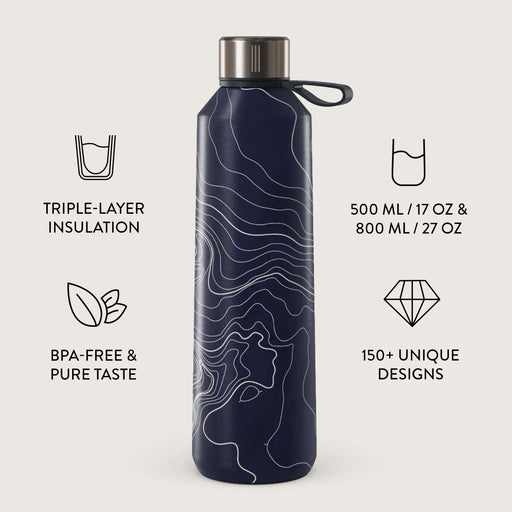 Drifting Shores - Line Art Water Bottle 3