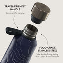 Drifting Shores - Line Art Water Bottle 4