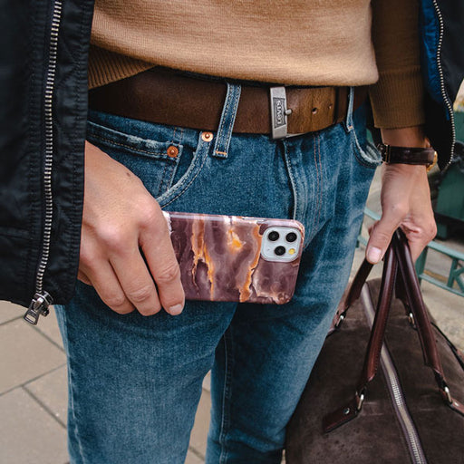 Fire Wood - Brown Marble Samsung Galaxy S24 FE Case 9