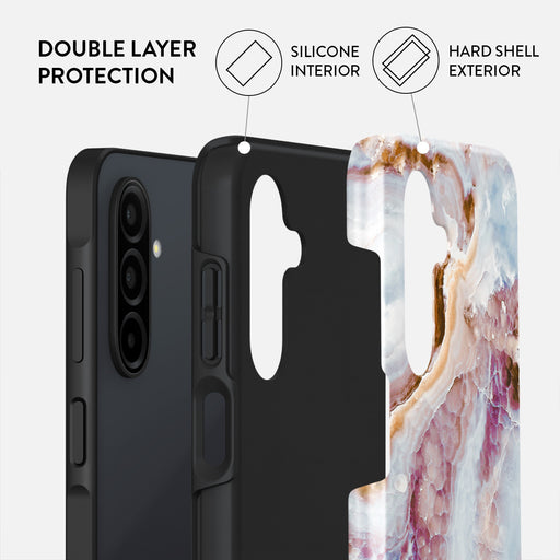 Frozen Leaves - Cute Marble Samsung Galaxy A26 5G Case 2