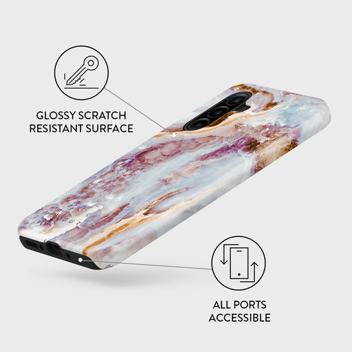 Frozen Leaves - Cute Marble Samsung Galaxy A26 5G Case 3