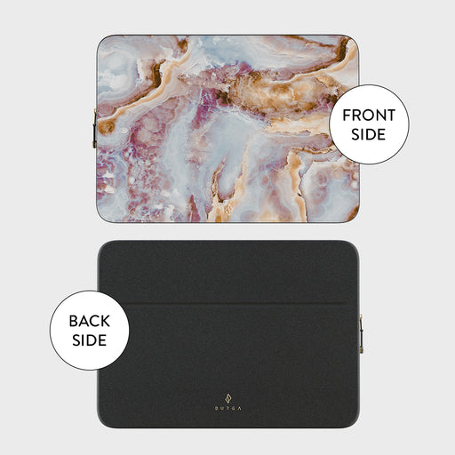Frozen Leaves - Cute Marble Laptop Sleeve 5