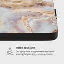 Frozen Leaves - Cute Marble Laptop Sleeve 10