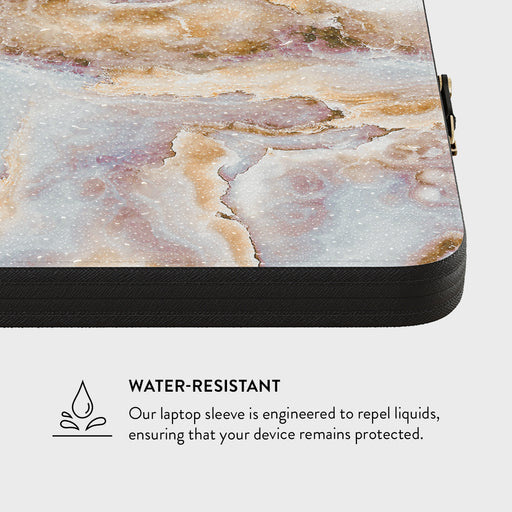 Frozen Leaves - Cute Marble Laptop Sleeve 10