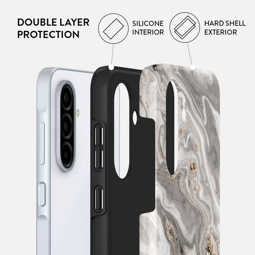 Snowstorm - Grey Marble Samsung Galaxy A56 5G Case 2