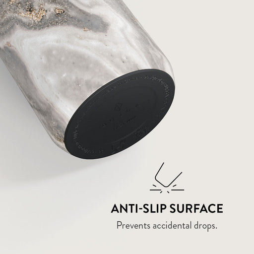 Snowstorm - Grey Marble Water Bottle 5