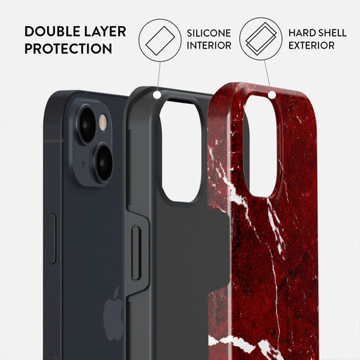 Iconic Red Ruby - Marble iPhone 15 Plus Case 6