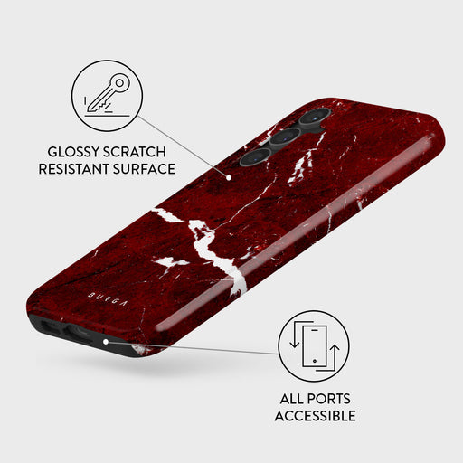 Iconic Red Ruby - Marble Samsung Galaxy S23 FE Case 3