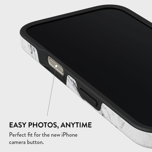 Satin White - Marble iPhone 16 Pro Max Case 5