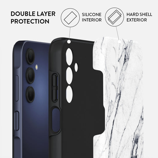 Satin White - Marble Samsung Galaxy A15 4G / 5G Case 2