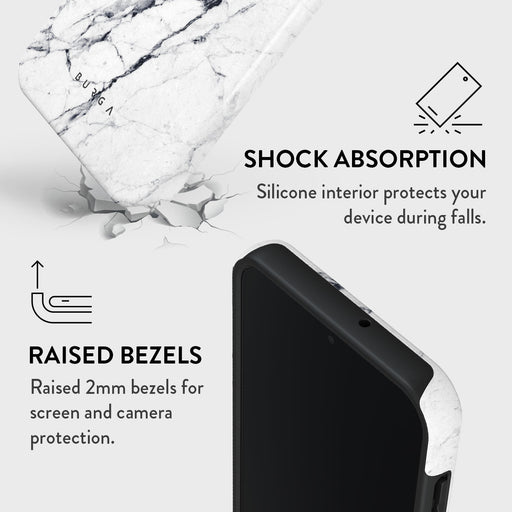Satin White - Marble Samsung Galaxy A15 4G / 5G Case 4