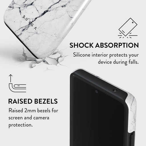 Satin White - Marble Samsung Galaxy A23 4G / 5G Case 4