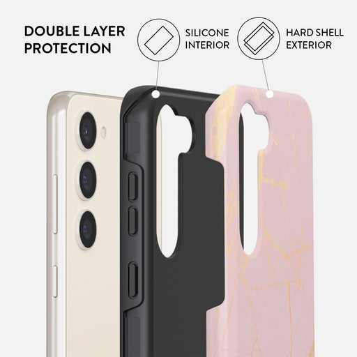 Peachy Gold - Pink Marble Samsung Galaxy S23 Case 6