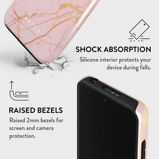 Peachy Gold - Pink Marble Xiaomi Redmi Note 11T Pro / 11T Pro+ Case 4