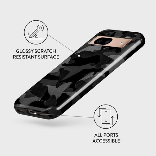 Night Black Camouflage - Google Pixel 8a Case 3