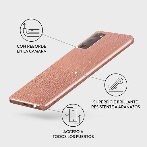 Pink Croco - Samsung Galaxy Note 20 4G / 5G Funda 3