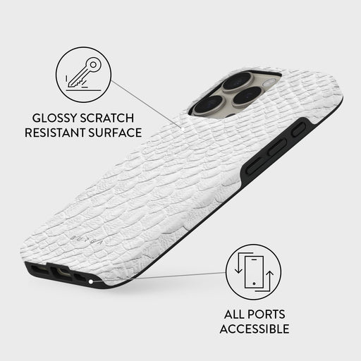Glacial Desert - White Snakeskin iPhone 16 Pro Case 3
