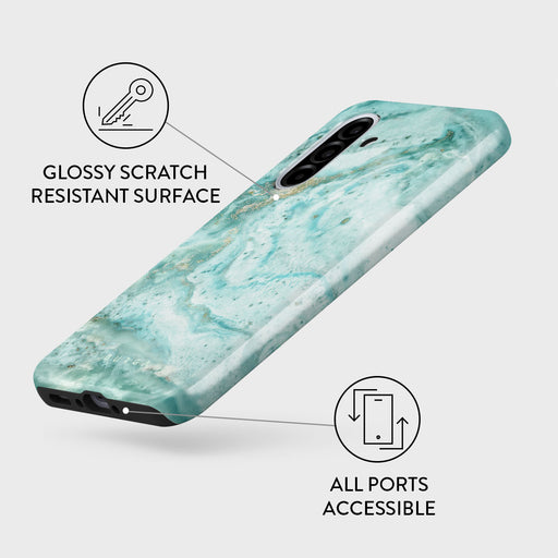 Uluwatu Waves - Teal Samsung Galaxy A56 5G Case 3