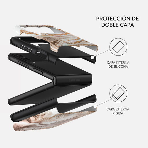 Cappuccino - Samsung Galaxy Z Flip 3 Funda 2