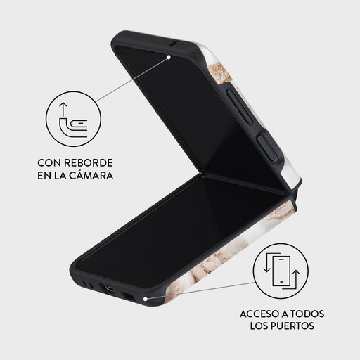 Cappuccino - Samsung Galaxy Z Flip 3 Funda 3