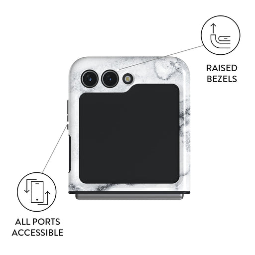 White Winter - Classy Marble Samsung Galaxy Z Flip 5 Case 9