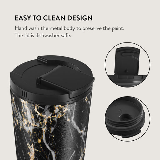 Make A Wish - Gold Marble Travel Mug 16