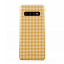 Tuscan Sun - Yellow Plaid Samsung Galaxy S10 Plus Case 1