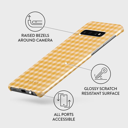 Tuscan Sun - Yellow Plaid Samsung Galaxy S10 Plus Case 3