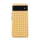Tuscan Sun - Yellow Plaid Google Pixel 6a Case 1