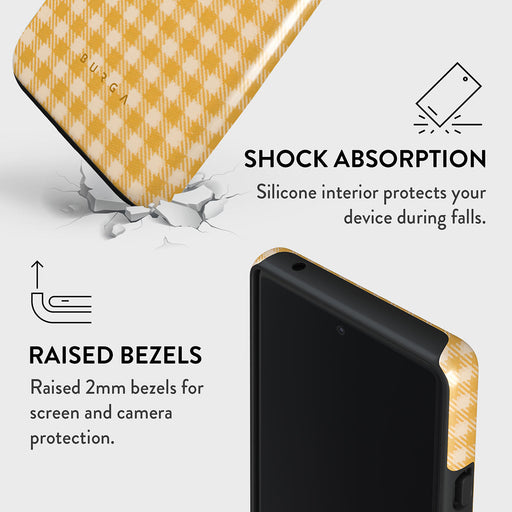 Tuscan Sun - Yellow Plaid Google Pixel 6a Case 4