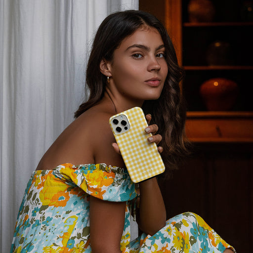 Tuscan Sun - Yellow Plaid Google Pixel 7 Pro Case 6