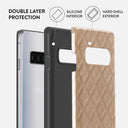 Simply Cream - Quilted Samsung Galaxy S10 4G Case 6