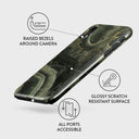 Misty Forest - Green Marble iPhone XR Case 3
