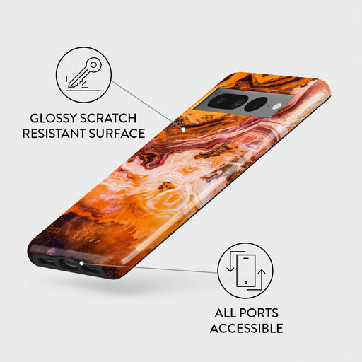 Pumpkin Spice - Orange Google Pixel 7 Pro Case 3
