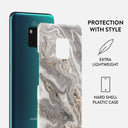 Snowstorm - Grey Marble Huawei Mate 20 Pro Case 2