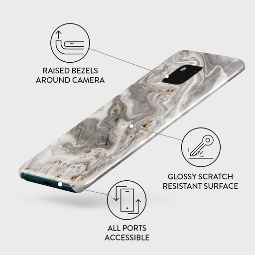Snowstorm - Grey Marble Huawei Mate 20 Pro Case 3