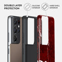 Iconic Red Ruby - Marble Samsung Galaxy S21 Ultra Case 6