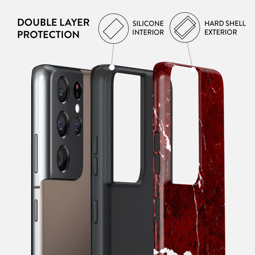 Iconic Red Ruby - Marble Samsung Galaxy S21 Ultra Case 6
