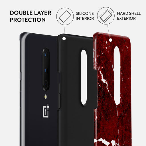 Iconic Red Ruby - Marble OnePlus 8 Case 2