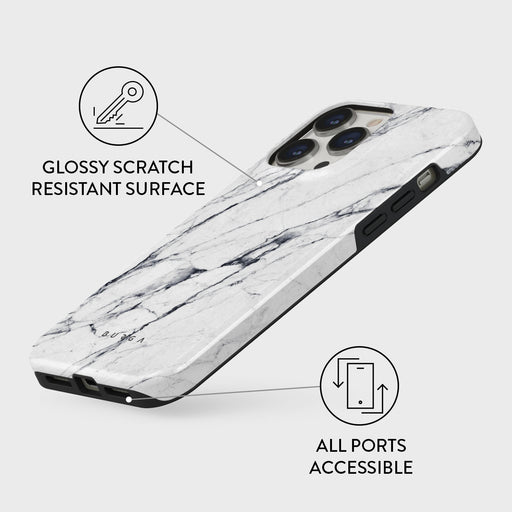 Satin White - Marble iPhone 13 Pro Case 7