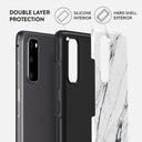 Satin White - Marble Samsung Galaxy S20 FE 4G / 5G Case 6