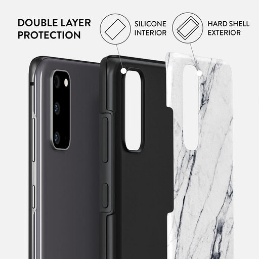 Satin White - Marble Samsung Galaxy S20 FE 4G / 5G Case 6