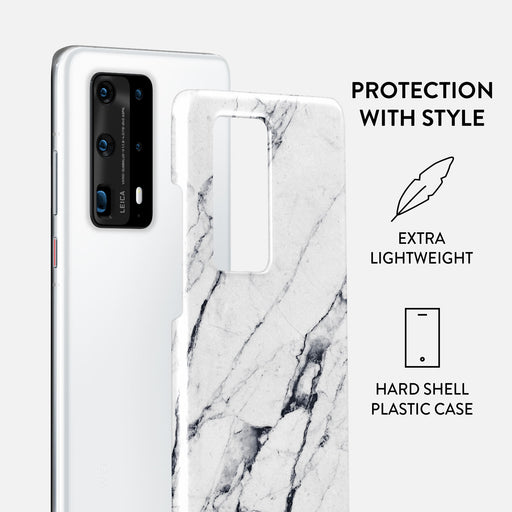 Satin White - Marble Huawei P40 Pro Plus Case 2
