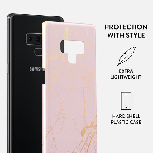 Peachy Gold - Pink Marble Samsung Galaxy Note 9 Case 2